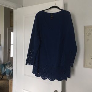 Navy blue beach cover up